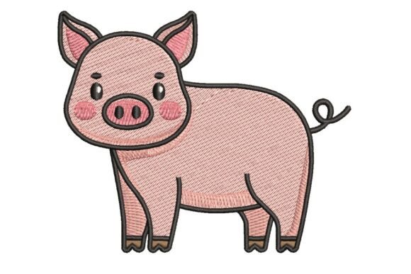 Adorable Pink Farm Pig Embroidery Review