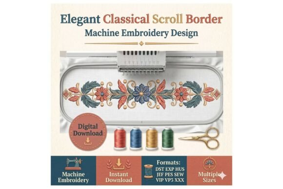 Boho Floral Border Vintage Folk Review