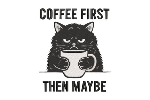 Cat Coffee Lover Embroidery Review