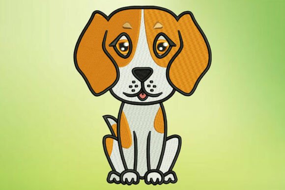 Cute Cartoon Beagle Puppy