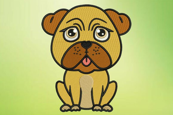 Cute Cartoon Pug Puppy Embroidery Review