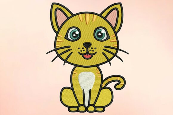 Cute Ginger Tabby Cat Embroidery Review