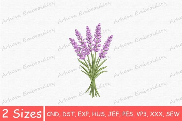 Elegant Purple Lavender Bouquet Embroidery Review
