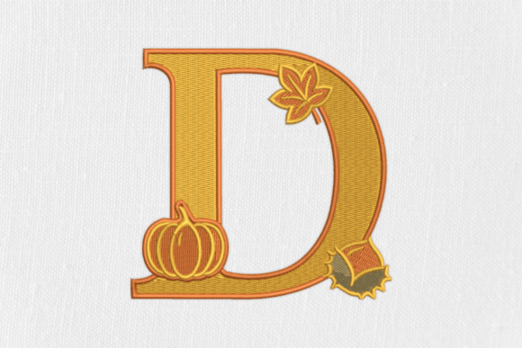 Letter D Autumn Monogram Review
