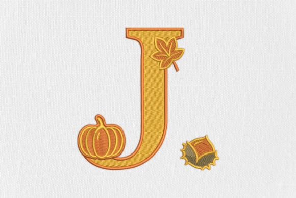 Letter J Autumn Monogram Embroidery Review