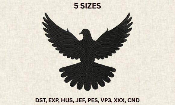 Peace Dove Silhouette DST PES Pattern