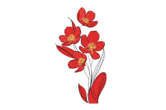 Red Wildflower Embroidery Design Review