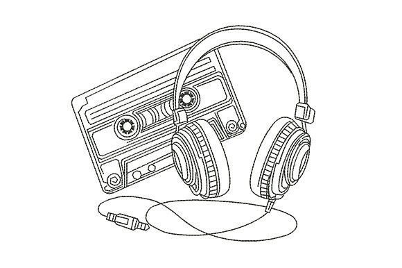 Retro Cassette Headphones Embroidery Review
