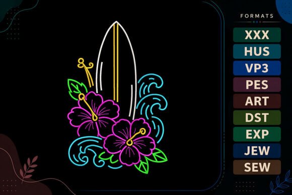 Tropical Surfboard Summer Embroidery Review